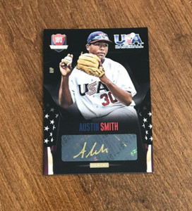 Austin Smith 2014 USA Baseball Box Set Gold Ink Auto #44 San Diego Padres /49