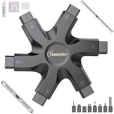 TASSMPITOR iPhone Cleaning Kit Port Cleaner Repair & Restore Tool for iPad Shadow Black