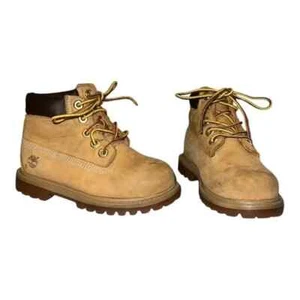 Timberland Little Boys Waterproof 6" Boots Wheat Tan 8M EUC - Picture 1 of 10