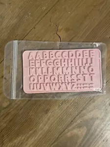 SET OF 2 SILICONE CANDY/CHOCOLATE ALPHABET LETTER MOLDS - Picture 1 of 3