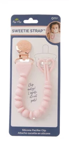 Itzy Ritzy Silicone Pacifier Clip; 100% Silicone Pacifier Strap with Clip Keeps - Picture 1 of 7