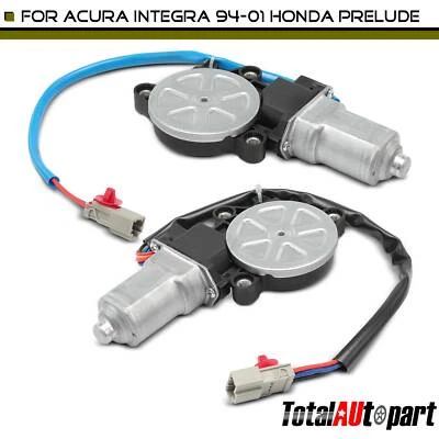 Motor de ventana eléctrica de 2 piezas con 4 pasadores y 2 pasadores para Honda CR-V Prelude Acura frontal Foto 1 de 4