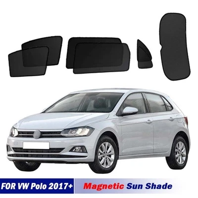 Parasoles magnéticos para Volkswagen Polo 6th AW/BZ 2017+ ventana delantera persiana Foto 1 de 4