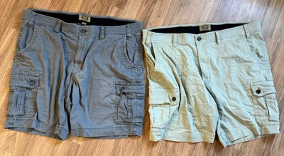 2 pares de pantalones cortos Foundry para hombre talla 46 cómodos elásticos carga tostados y grises Foto 1 de 4