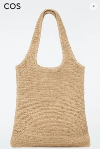 COS Oversized Shopper Raffia Hobo Bag Travel - Picture 1 of 3