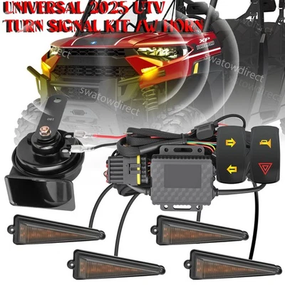 Street Legal UTV Turn Signal Light Kit Horn Plug Play For Polaris RZR Turbo R S - Image 1 of 4