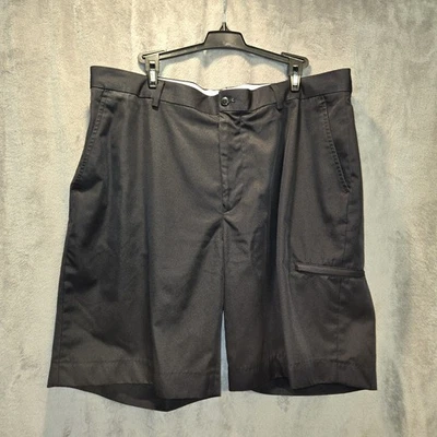 Pantalones Cortos Chinos Alan River Golf Poliéster Frente Plano Para Hombre Negros Talla 38 Foto 1 de 4