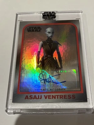 2022 Topps Star Wars Signatures Series ASAJJ VENTRESS Nika Futterman Auto AV-NF - Image 1 of 4