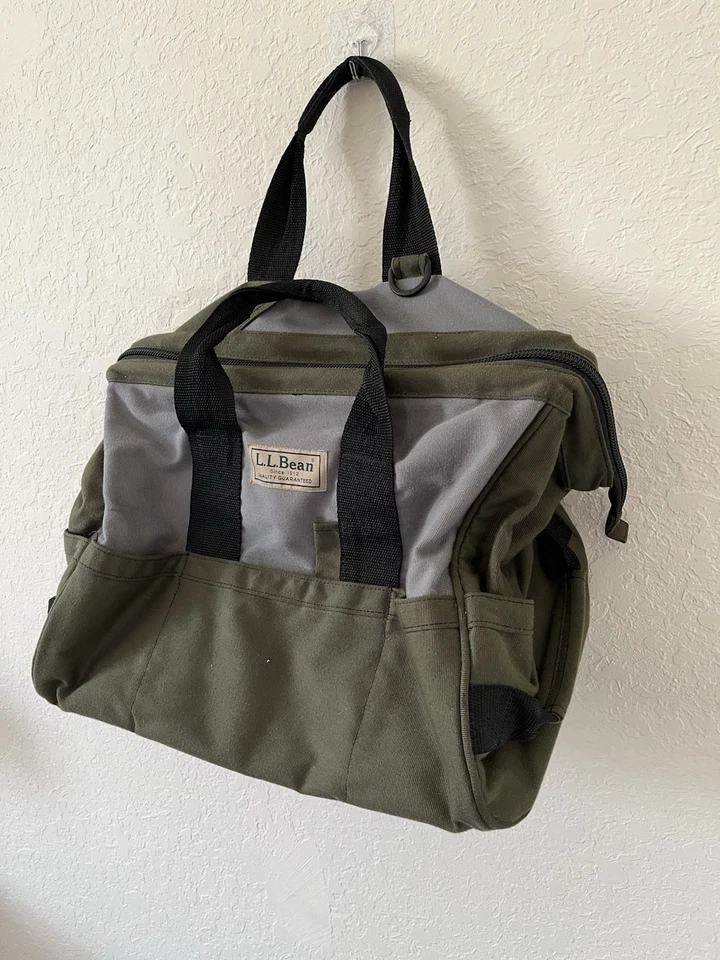 L.L Bean Verde Lona Utilidad Exterior Bolsa de Campo con Correa de Hombro Adjuntable Foto 1 de 4