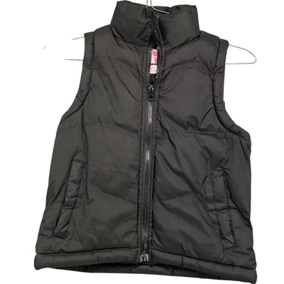 Jaqueta acolchoada sem mangas Beverly Hills princesa preta colete acolchoado infantil menina 6 - Imagem 1 de 4