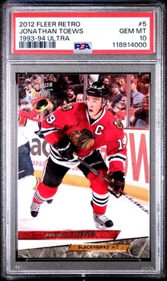2012 Fleer Retro Jonathan Toews #5 1993-94 Ultra PSA 10 Low Pop - Image 1 of 2