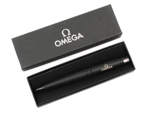 NEW Penna a Sfera Omega Nero Opaco Originale Collezione Watch Inchiostro Nero - Picture 1 of 6