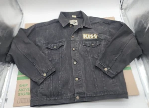 Vintage 1997 Kiss Catalog LTD Tour Prime Pime Merchandise Black Jean Jacket - Picture 1 of 7
