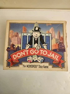The Monopoly DON'T GO TO JAIL DICE GAME - 1991 - PREOWNED - COMPLETE - Picture 1 of 9