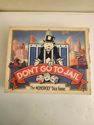 The Monopoly DON'T GO TO JAIL DICE GAME - 1991 - PREOWNED - COMPLETE - Image 1 of 4