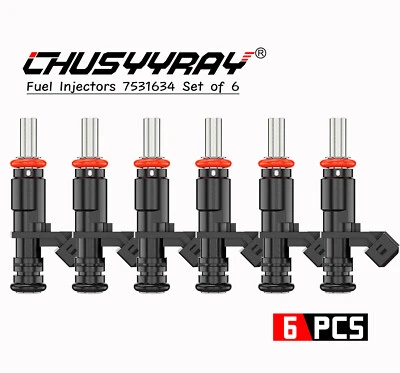 Inyector de combustible 6 piezas para BMW X5 L6 2007 2008 2009 2010 3,0 L 7531634 Foto 1 de 4