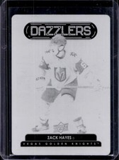 2022-23 Upper Deck Zack Hayes Black Printing Plate Dazzlers RC Rookie #1/1