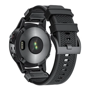 Cinturino sportivo in silicone per Garmin Fenix 7X/Fenix 5/Descent MK1/D2 Delta/D2 Charlie - Foto 1 di 24