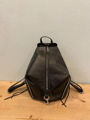 Mochila Rebecca Minkoff Julian nueva sin etiquetas/B, cuero negro con herrajes plateados Foto 1 de 4