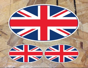 Calcomanía adhesiva ovalada bandera Union Jack Londres Inglaterra Reino Unido Gran Bretaña Británica - 3 por 1 - Imagen 1 de 1