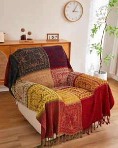 Boho Throw Blanket, 2024 Ideal Gifts for Christmas Bohemian Chair Recliner Cover - Picture 1 of 7