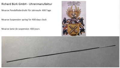 RICHARD BÜRK GMBH Muelle de péndulo giratorio Nivarox | 400 días | Suspension Spring 400 días