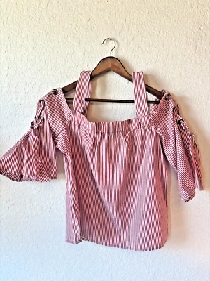 Туника топ в красную полоску Soulmates с узором галстука женская большая - Изображение 1 из 4