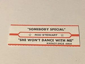 Rod Stewart - Somebody Special / She Won't Dance With Me - Jukebox Titelstreifen - Bild 1 von 1