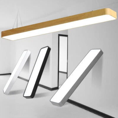 LED Pendant Lamp Office Hanging Light Acrylic Ceiling Fixture Surface Mount Shop - Image 1 of 4