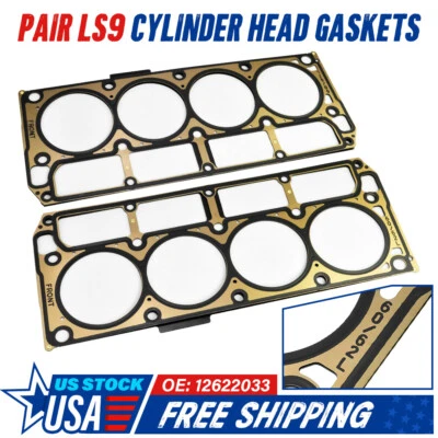 For LS9 MLS Cylinder Head Gaskets Pair Set Fit GM #12622033 6.0 6.2 LS3 - Image 1 of 4