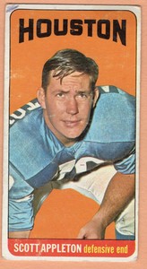 1965 TOPPS FOOTBALL SET #66 SCOTT APPLETON OILERS + READ🏈JCSPORTS🏏