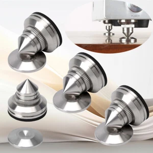 4 pz supporto isolamento giradischi regolabile in acciaio inox altoparlante HI-FI cuscinetto piedi - Foto 1 di 10