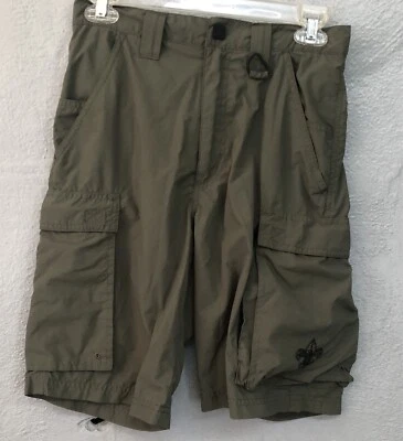 Boy Scouts Of America Cargo Shorts Adult Extra Small Green Nylon Uniform W/pouch - Image 1 of 4