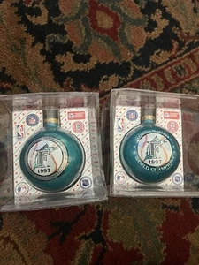 Set- 2 MLB Florida Miami Marlins 1997 World Series Champion Christmas Ornament - Picture 1 of 8