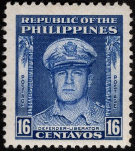 Philippines Stamp Scott # 521 Mint F-VF 16c Bright Ultramarine Douglas MacArthur - Picture 1 of 1