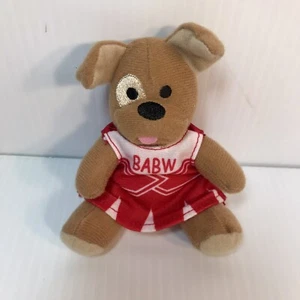 BUILD A BEAR BAB Mini Plush 2009 McDonalds BROWN SUGAR PUPPY CHEERLEADER - Picture 1 of 6