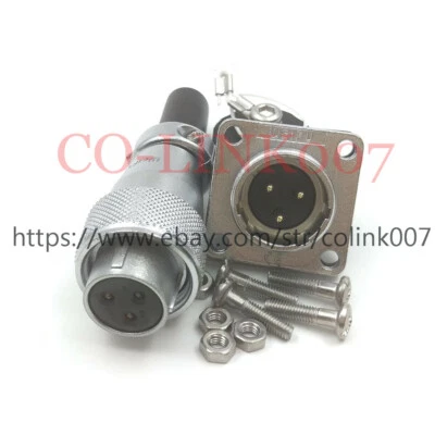 WS16 3pin Power Cable Connector, 10A Aviation Solder Wire LED Plug Socket 500V - Image 1 of 4