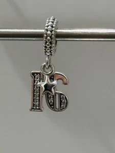 16 Years of Love Birthday Pandora Charm 925 Sterling Silver NEW Free Post - Picture 1 of 3