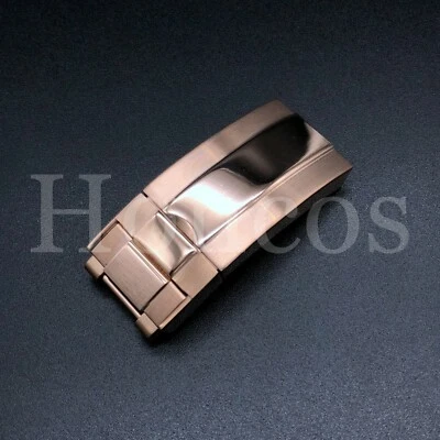 16 MM Deployment Folding Buckle Clasp Fits For Rolex Daytona Sub Rose Gold US - Image 1 of 4
