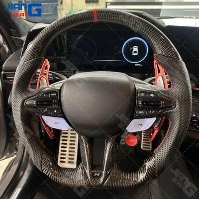 Real Carbon Fiber Sport Steering Wheel for Hyundai Elantra N 2022-2025 - Image 1 of 4