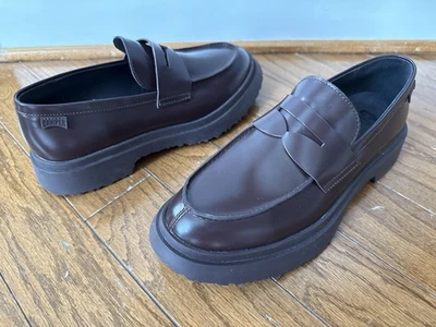 Nuevos mocasines Camper para mujer de cuero marrón cepillado talla 40 US9 Foto 1 de 4