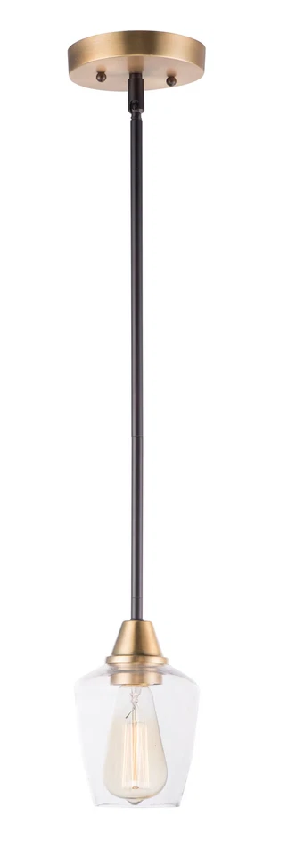 Maxim Goblet Pendant Light in Bronze and Antique Brass - Image 1 of 1