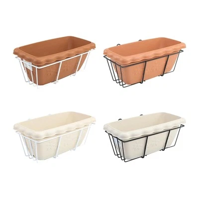 Railing Planter Decorative Planter for Porch Indoor Outdoor Garden Fence - Image 1 of 2