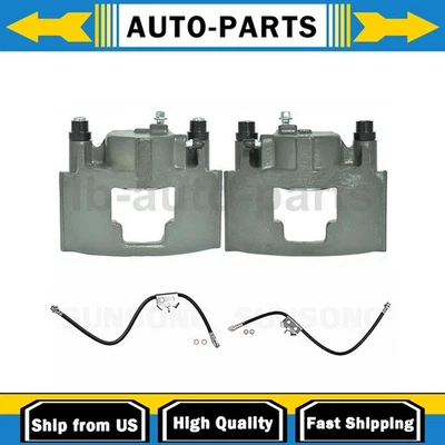4 Piece Brake Caliper Set with Hoses Fits 1996 GMC K1500 Suburban K2500 - Image 1 of 4