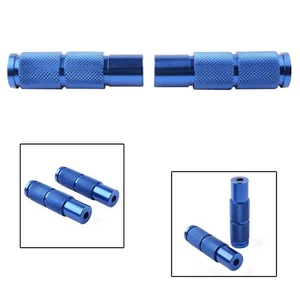 Pedane poggiapiedi posteriori universali moto bici set pedali racing blu - Foto 1 di 8