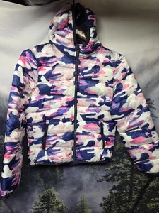 Under Armour Youth Girls Size Large Pink Camouflage Camo Puffer Jacket Coat - Picture 1 of 7