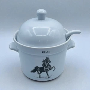 Twin State American Saddlebred Assoc. Horse Soup Tureen & Ladle Farm 8" - Picture 1 of 13
