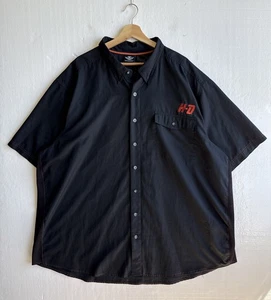 Camicia Harley-Davidson Performance Mechanic con bottoni logo nero uomo taglia 4XL - Foto 1 di 7