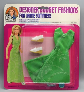 Vintage 1970s Bionic Woman Fashions for Jaime Sommers Doll Green Lime Lite Dress - Bild 1 von 10