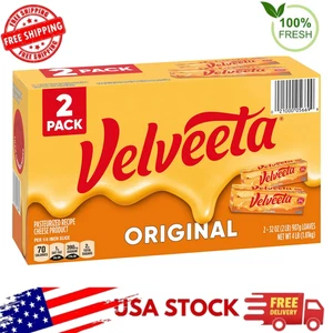 Velveeta Original Cheese Loaf 32oz 2 Pack – Creamy Melting Block for Dips & Meal - Picture 1 of 9
